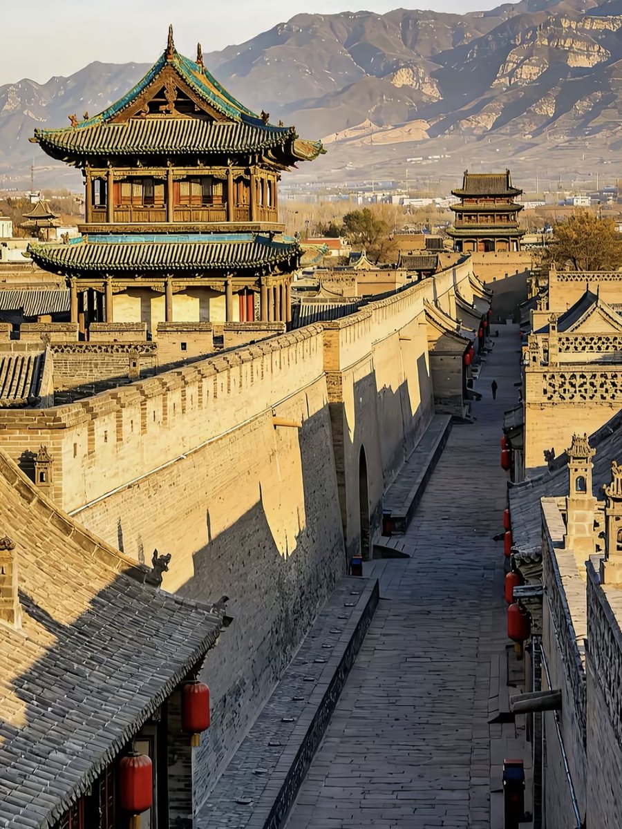 Muralla y torres de la ciudad antigua de Pingyao